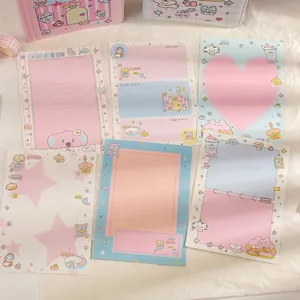 A5 cartoon loose-leaf notebook paper with cute illustrated dividers in cream style