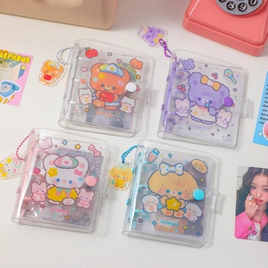 Mini Photo Album Photocard Collect Book Binder Transparent PVC Cartoon Bear For Polaroid Photos Portable Cute
