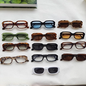 Rectangular Sunglasses PC Frame AC Lens UV400 Protection Retro Hip Hop Style For Men Women Party Festival Streetwear