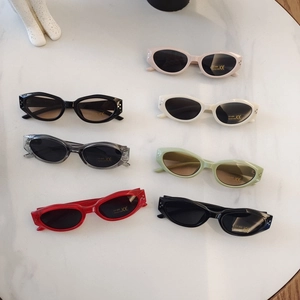 Kids Sunglasses UV400 Protection PC Frame Vintage Retro Cat Eye Oval Sun Glasses For Boys Girls Outdoor Travel Lightweight