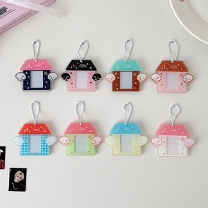 Set mit 8 Acryl-Engelsflügel-Fotorahmen-Anhängern in verschiedenen Macaron-Farben
