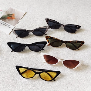 Cat-eye sunglasses collection in black, white, and leopard print with UV protection