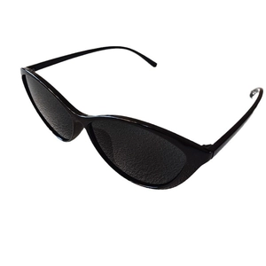 Ultralight black cat-eye glasses with full frame design for a stylish slim face look
