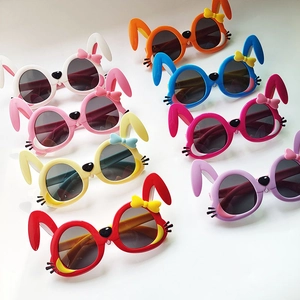 Lunettes de soleil polarisées pour enfants avec oreilles de lapin multicolores
