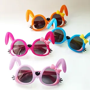 Lunettes de soleil polarisées pour enfants en forme de lapin mignon en divers coloris