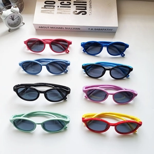 Polarisierte Kinder Sonnenbrille UV400 Schutz TPEE Flexibler Ovaler Rahmen Anti Rutsch Bügel Für Jungen Mädchen