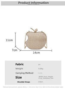 Detail of apple-shaped champagne gold clutch with glitter finish and crossbody chain