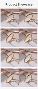 Collection of 6mm 18K gold plated enamel bangles with various vintage floral and leopard patterns