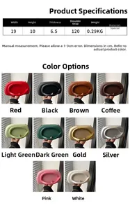 Detailed size chart and multi-color acrylic metal wrist bag variants in trendy candy colors