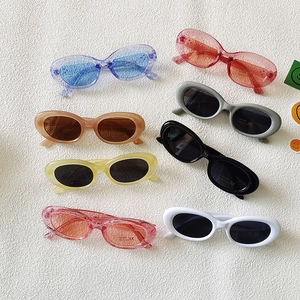Retro Ovale Sonnenbrille UV400 Schutz Harzlinse Mode Brillen Für Herren Damen Outdoor Streetwear Y2K Stil
