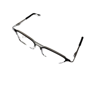 Silver metal square half-frame glasses for 20cm cotton dolls and small pets