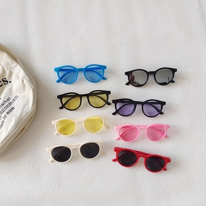 Lunettes De Soleil Rondes Pour Enfants Monture PC Rétro Lentille En Résine Protection UV400 Mode Pour Bébé