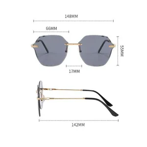 Guide des tailles pour lunettes de soleil sans monture avec mesures en millimètres