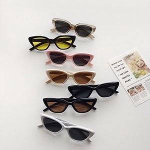 Retro cat-eye sunglasses for kids with star metal accent in seven stylish colors