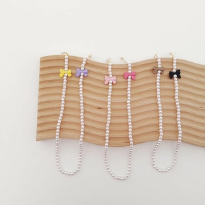 Chaînes de perles colorées avec nœuds mats pour masques et lunettes, lot de six