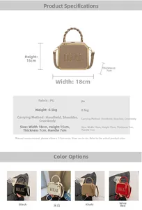 Detail view of the hexagon PU leather handbag showing embossed HEAL logo and textured handle