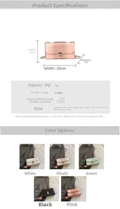 Detail view of snakeskin pattern PU leather crossbody bag with size specifications