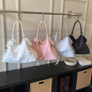 Sacs cabas tendance à motif d'étoiles en quatre couleurs avec cordons latéraux
