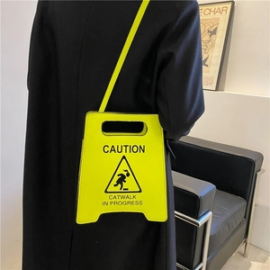 Sac À Bandoulière En Similicuir PU Forme Panneau De Signalisation Nouveauté Sac À Main Femmes Streetwear Mode