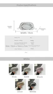 Spécifications de taille et options de couleur pour la pochette de soirée en strass
