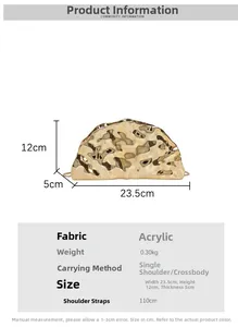 Specifiche dettagliate delle dimensioni per la pochette da sera in acrilico metallico