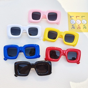 Chunky Rectangular Sunglasses Thick Resin Frame UV400 Protection Y2K Retro Fashion Novelty Party Streetwear Women