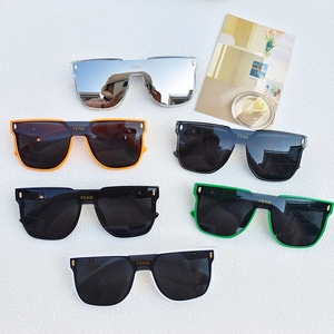 Fashion Oversized Flat Top Sunglasses Square Resin Frame PC Lens UV400 Protection Outdoor Eyewear For Men Women