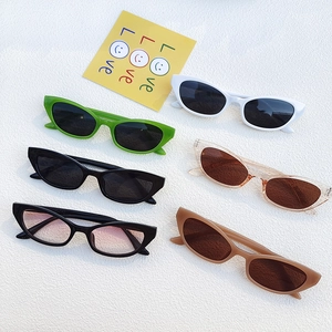 Cat Eye Sunglasses Retro Vintage Small Frame Chic UV400 Protection Resin Frame PC Lens Trendy Eyewear For Women Outdoor