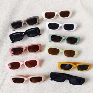 Lunettes De Soleil Pour Enfants Vintage Monture Rectangulaire Protection UV400 Mode Rétro Pour Garçons Filles