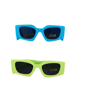 Polygon retro kids sunglasses with UV400 protection and CE certification in bright colors