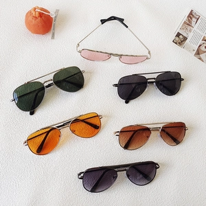 Occhiali da sole aviator in metallo per bambini in vari colori con doppio ponte