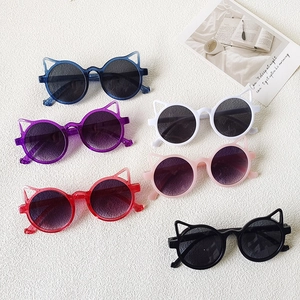 Lot de lunettes de soleil mignonnes pour enfants avec oreilles de chat en divers coloris