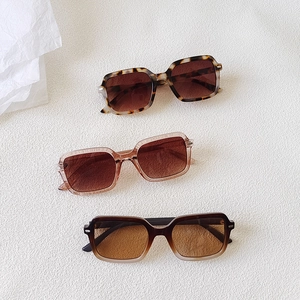 Square Frame Sunglasses Retro Fashion Leopard Print Resin Lens UV400 Sun Protection Outdoor Eyewear For Men Women