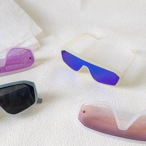 Modern oversized shield sunglasses in multiple colors with sleek plastic frames