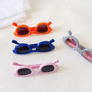 Colorful bubble cat eye sunglasses in orange, blue and pink for women's street style