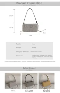 Rhinestone box clutch size 19x11x8cm showing dimensions for crossbody or handbag use