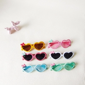 Lunettes De Soleil Enfants En Forme De Cœur Protection UV400 Résine PC Nœud Papillon Décor Mode Pour Fillette