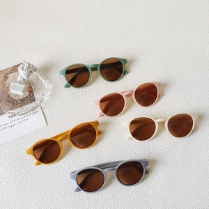 Kinder Sonnenbrille Rund Vintage Retro Mode UV400 Schutz PC Gläser Harzrahmen Für Jungen Mädchen Kleinkinder