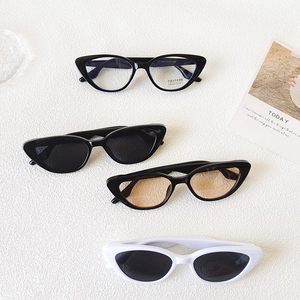 Retro cat eye sunglasses set with anti-blue light clear and dark lenses in assorted colors