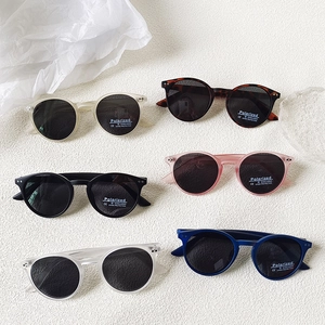 Kids Polarized Sunglasses UV400 Protection Round Resin Frame Vintage Fashion For Boys Girls Outdoor Eyewear