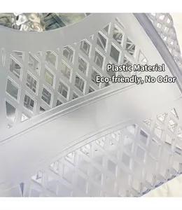 Macro shot of white translucent PVC jelly bag featuring a hollow diamond grid pattern