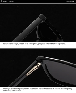 Detail view of smooth metal hinges and sturdy screw design on black polygon sunglasses