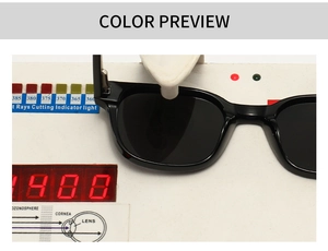Lunettes de soleil polarisées soumises à un test de protection UV400 sur un appareil