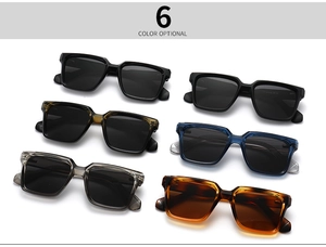 Collezione di occhiali da sole quadrati oversize in sei diversi colori moda
