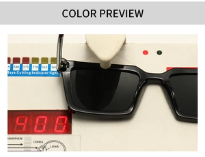 Polarized sunglasses undergoing UV protection and light filtering performance test