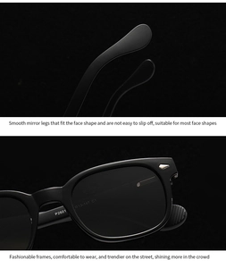Détail de lunettes de soleil polarisées noires avec rivets et code de modèle P2601