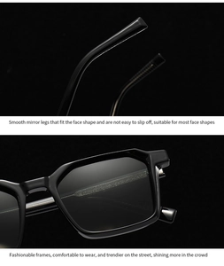 Detailed view of glossy black oversized sunglasses frame with ergonomic temples and premium finish