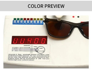 Lunettes de soleil polarisées soumises au test de protection UV400 avec écran