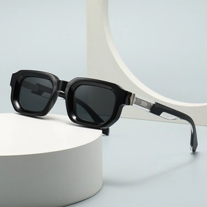 Lunettes De Soleil Carrées Rétro Monture Étroite Protection UV400 Lunettes En Plastique Tendance Pour Hommes Femmes