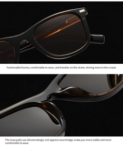 Détail des plaquettes de nez ergonomiques et des branches de lunettes en écaille